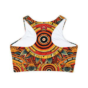 Fully Lined, Padded Sports Bra (AOP)