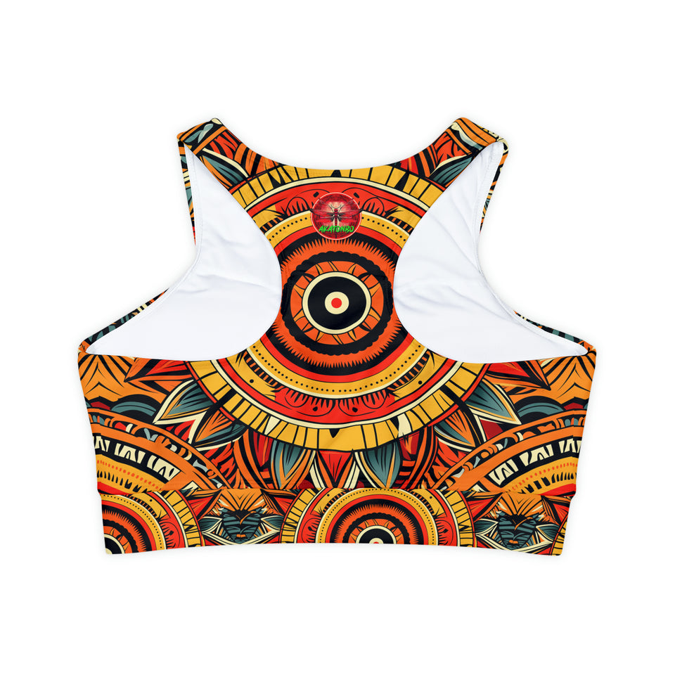 Fully Lined, Padded Sports Bra (AOP)