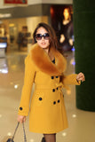 Woolen women coat double-breasted woolen coat