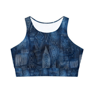 Fully Lined, Padded Sports Bra (AOP)