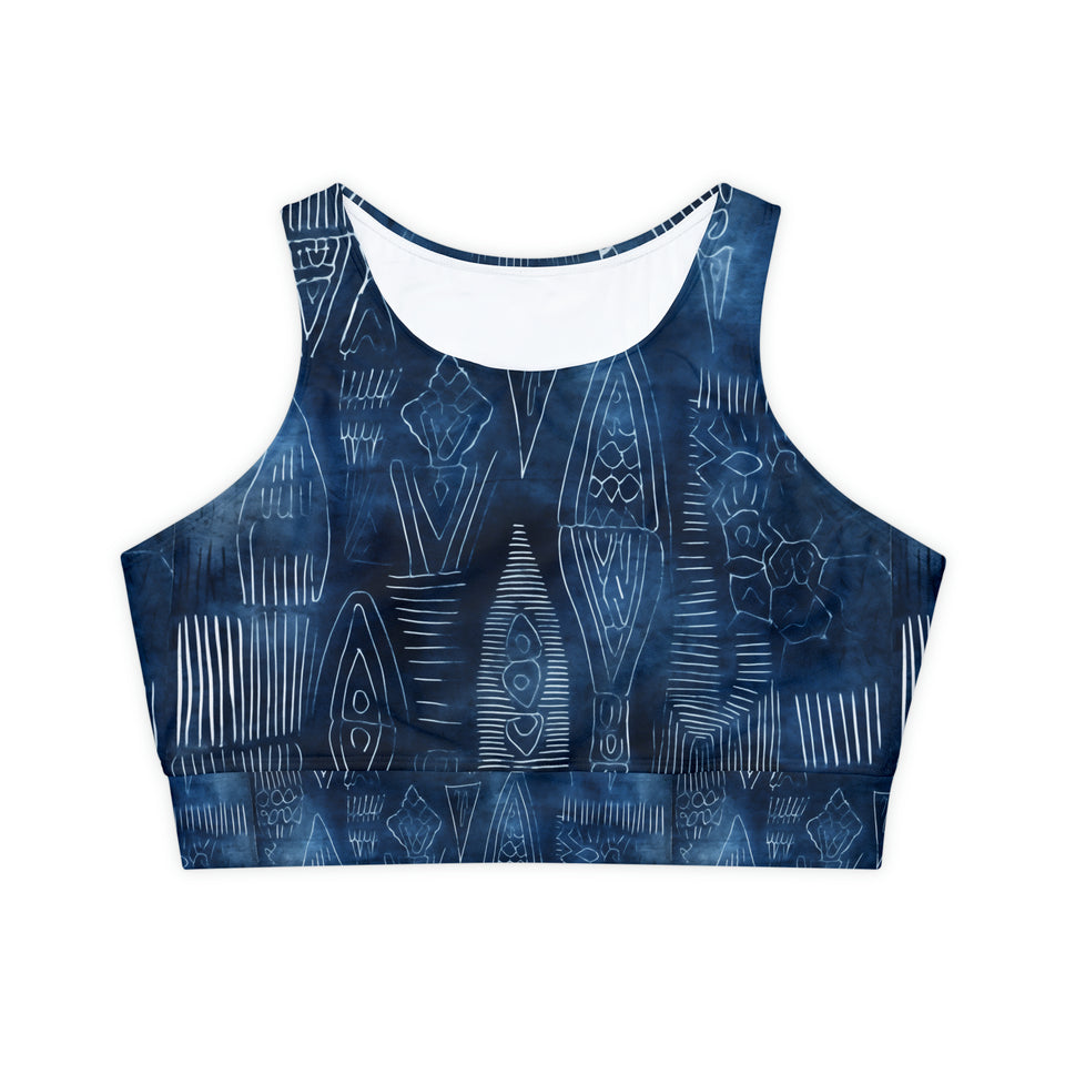 Fully Lined, Padded Sports Bra (AOP)