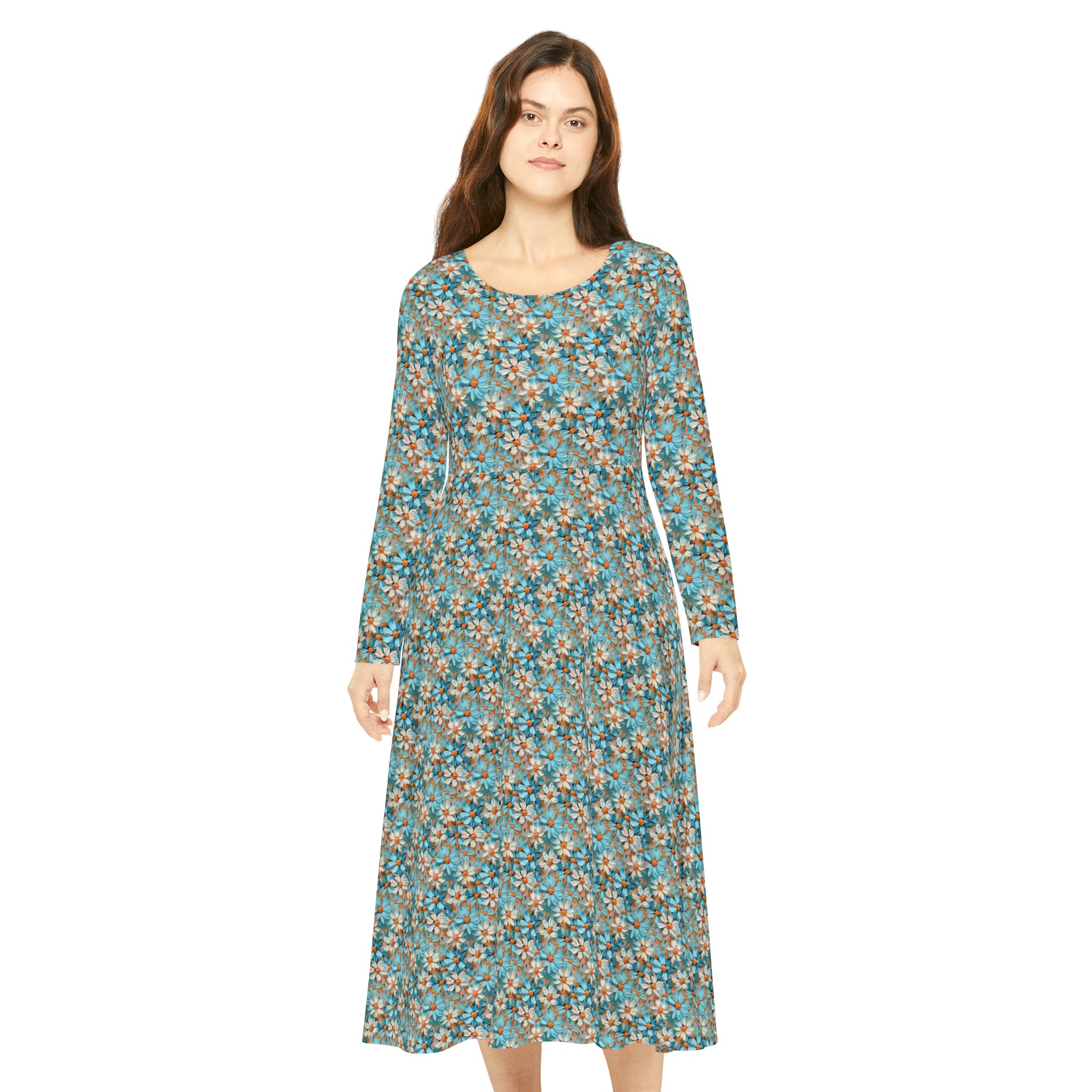 Women's Long Sleeve Dance Dress (AOP)