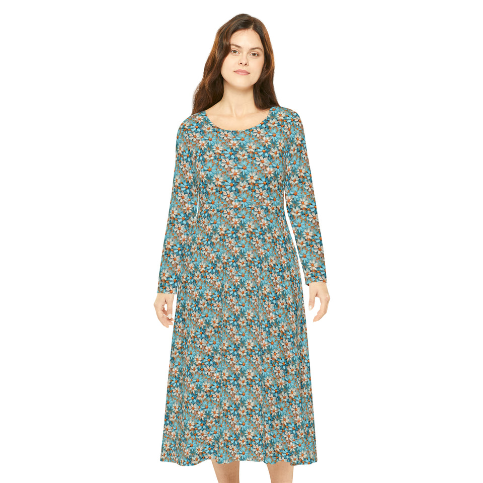 Women's Long Sleeve Dance Dress (AOP)