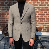 Thick And Textured Small Suit Jacket For Men