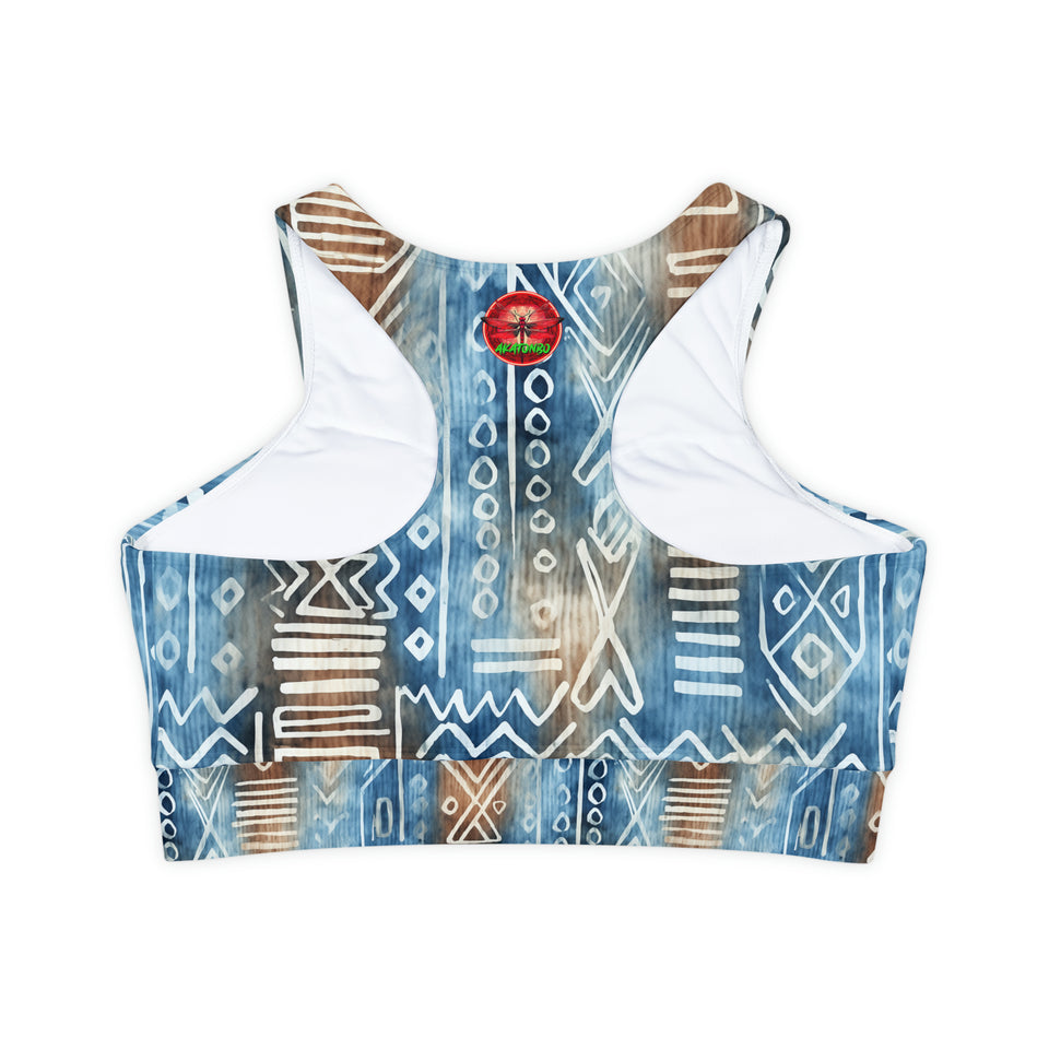 Fully Lined, Padded Sports Bra (AOP)