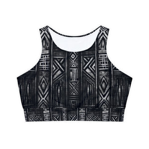 Fully Lined, Padded Sports Bra (AOP)
