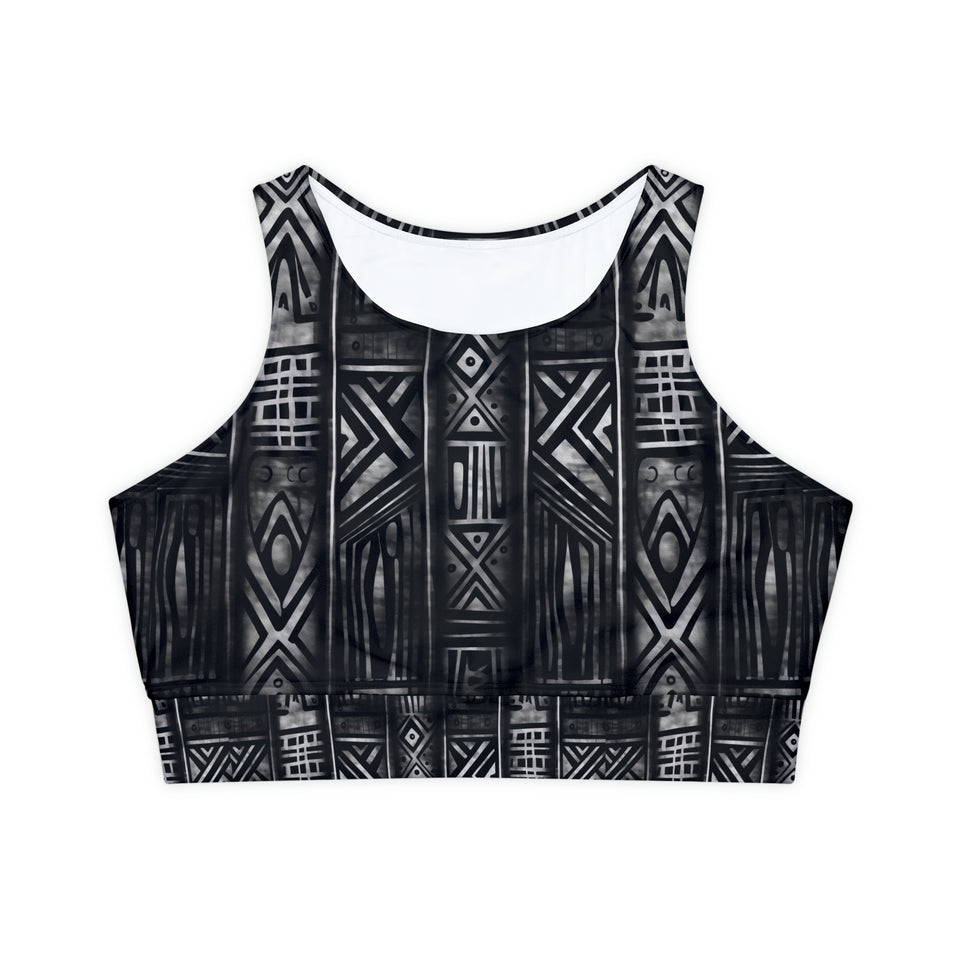 Fully Lined, Padded Sports Bra (AOP)
