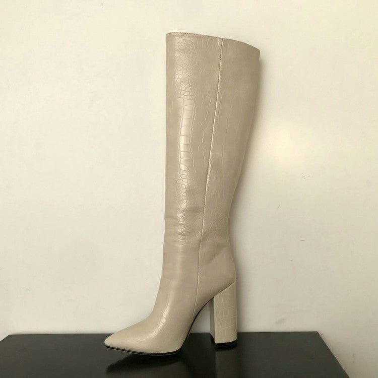 Large chunky boots for high boots for women