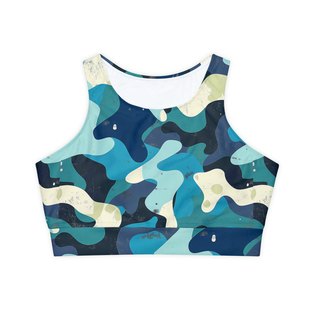 Fully Lined, Padded Sports Bra (AOP)