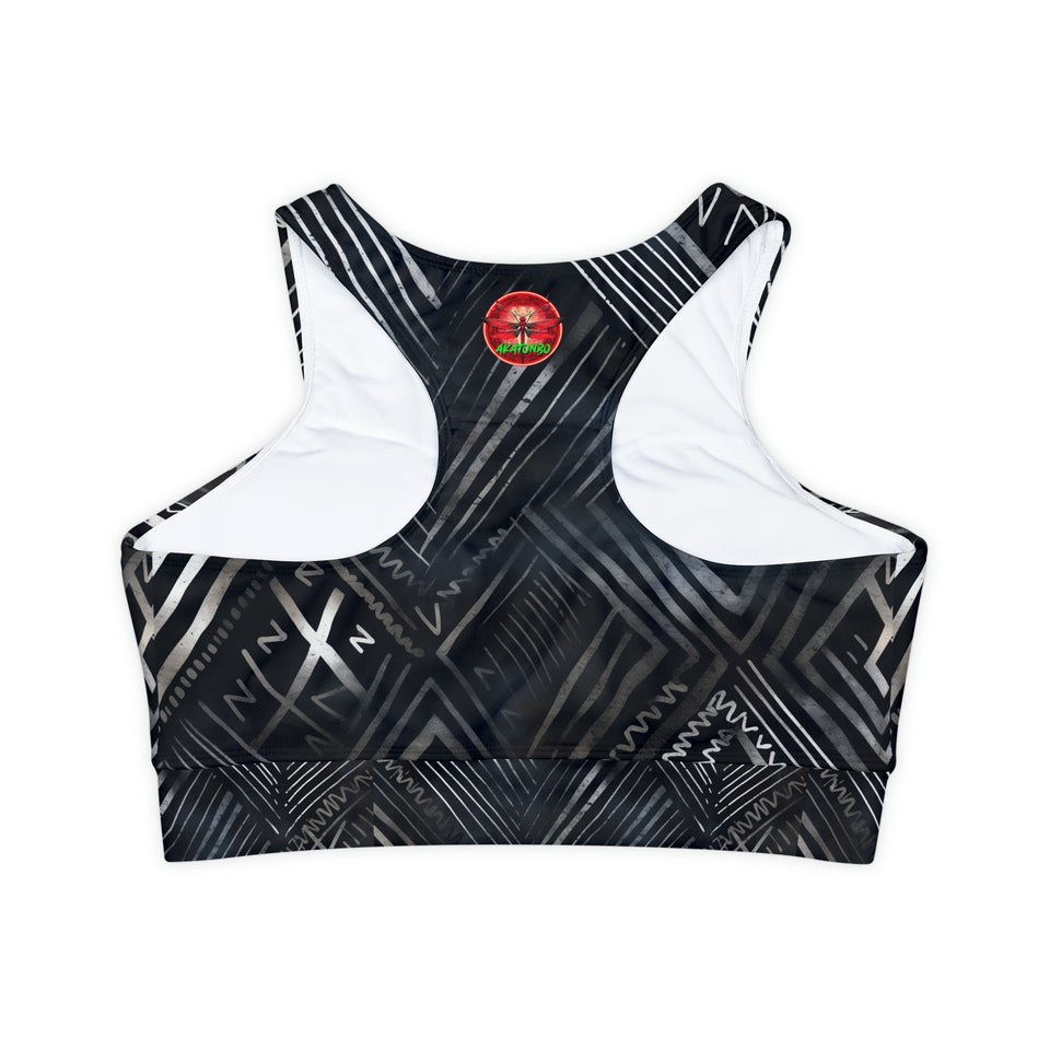 Fully Lined, Padded Sports Bra (AOP)