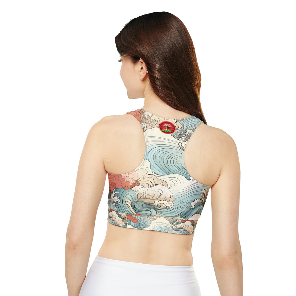 Fully Lined, Padded Sports Bra (AOP)