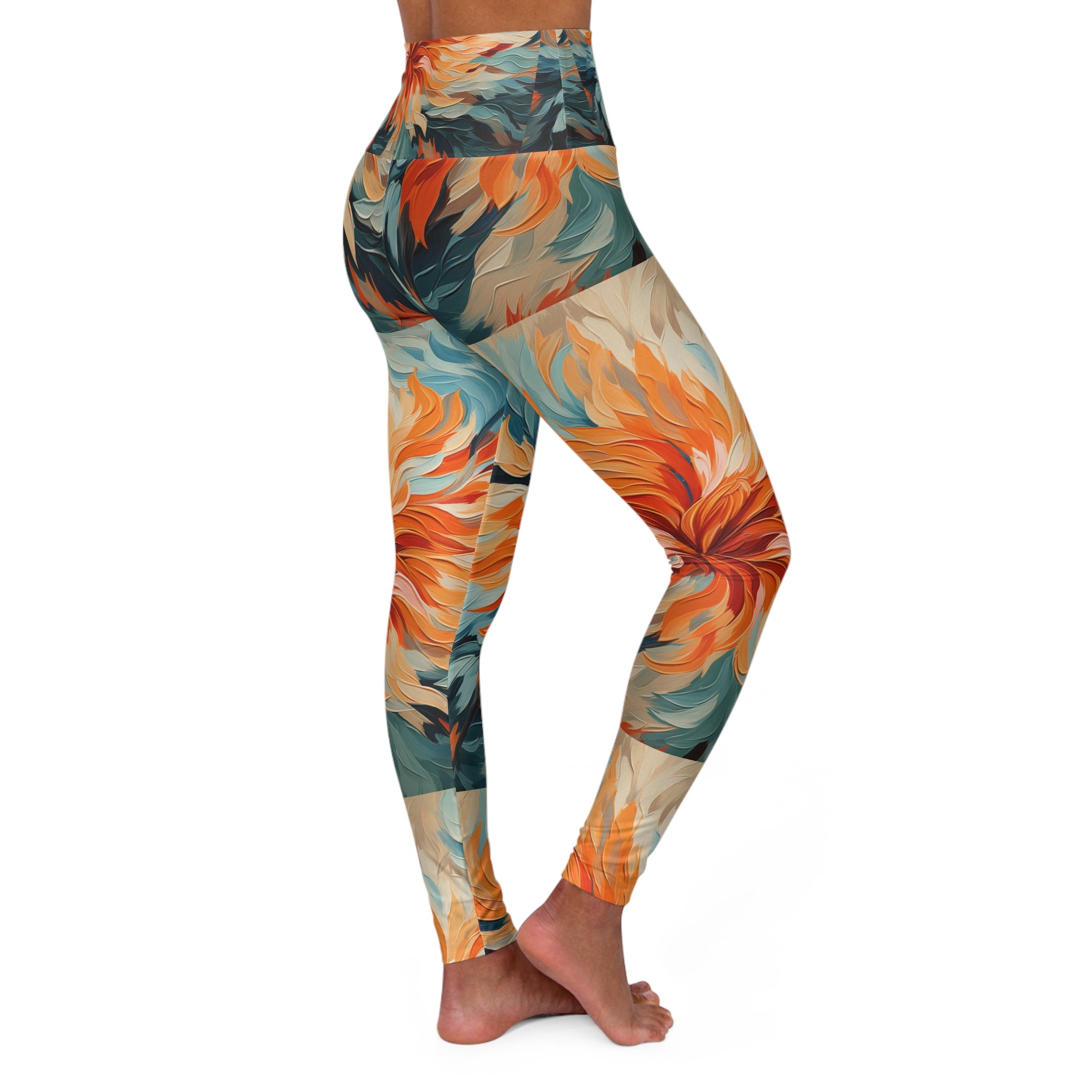 High Waisted Yoga Leggings (AOP)