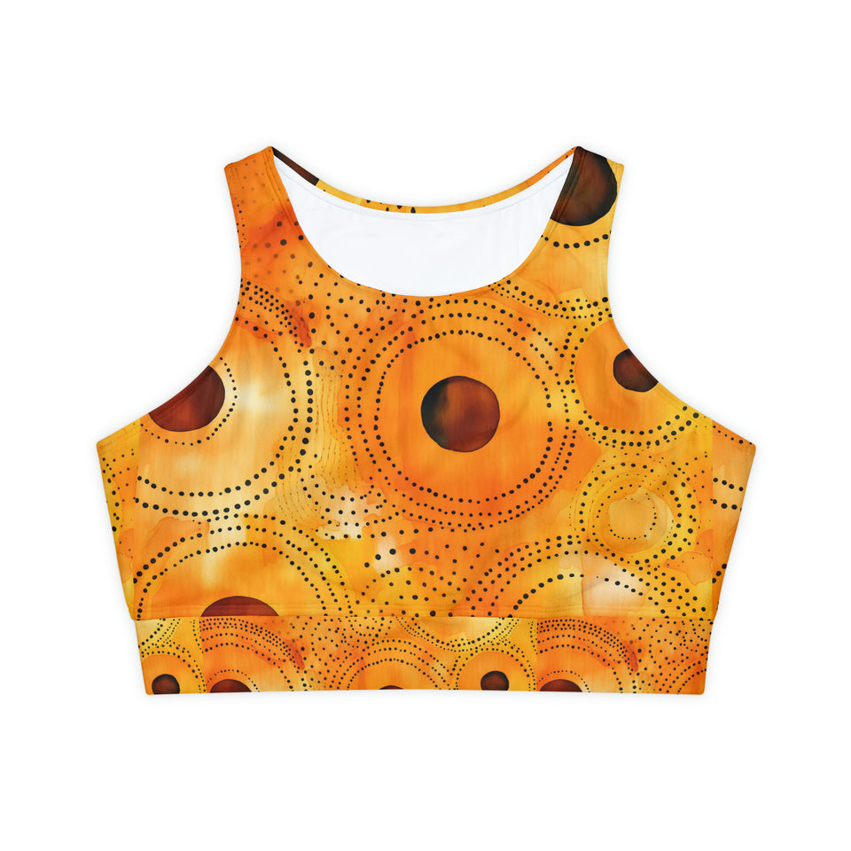 Fully Lined, Padded Sports Bra (AOP)