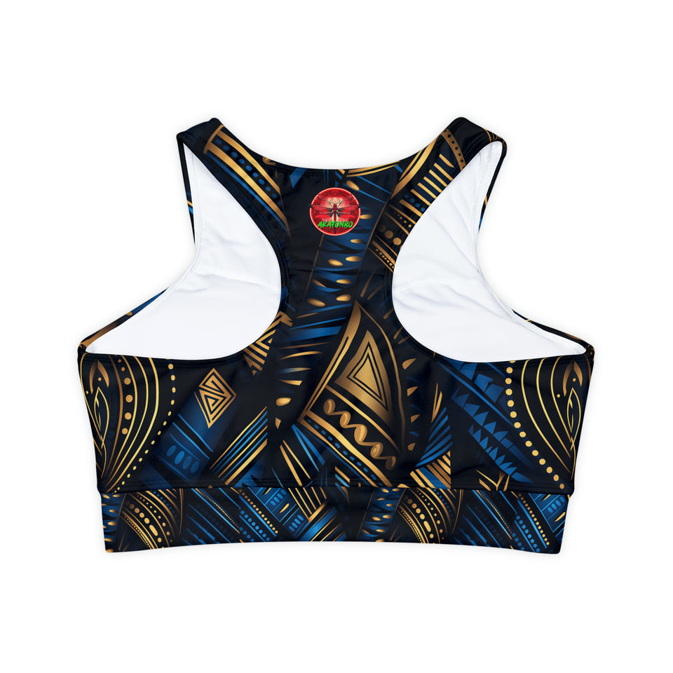 Fully Lined, Padded Sports Bra (AOP)