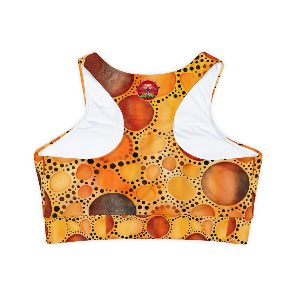 Fully Lined, Padded Sports Bra (AOP)