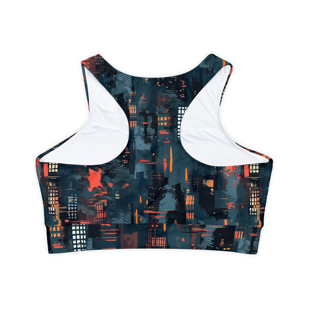 Fully Lined, Padded Sports Bra (AOP)