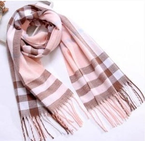 Men'S Wool Scarf Short Winter Warm Thin Neck Scarf Plaid Elderly Middle Aged Youth Leisure