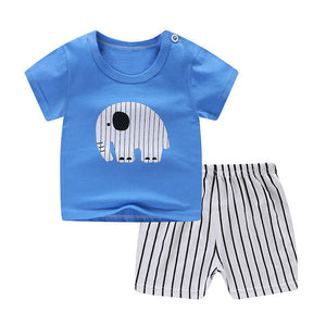 Summer Infant Newborn Baby Boy Clothes Children Clothing Set for Girls Kids T-Shirt Shorts 2PCS Outfits Cotton Casual Clothes