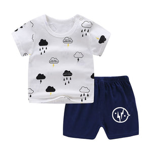 Summer Infant Newborn Baby Boy Clothes Children Clothing Set for Girls Kids T-Shirt Shorts 2PCS Outfits Cotton Casual Clothes