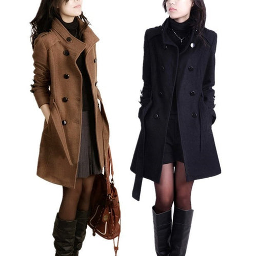 Winter Sale Women Long Jacket Wool Coat