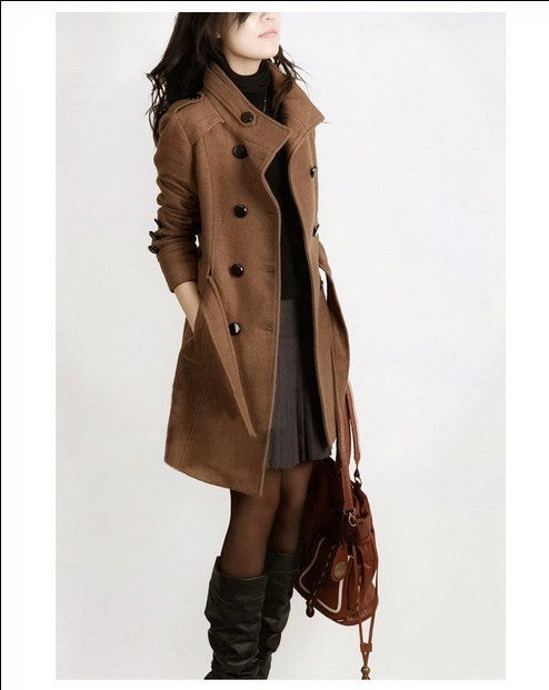 Winter Sale Women Long Jacket Wool Coat