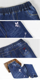 Clothing Girls" Spring New Fashion Five Pointed Star Skinny Jeans