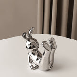 Nordic Light Luxury Cute Rabbit Wine Rack Set Wine Cabinet Decoration Decoration Table Creative Ceramic Wine Glass Holder Decoration