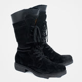 Large Size Snow Boots Autumn And Winter New European And American Low-Heeled Thick-Heeled Knight Boots Women