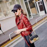 Leather Jacket Korean Style Slim Motorcycle Leather Jacket