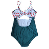 Women'S Swimwear High Waist One-Piece Multicolor Printed Maternity Swimwear