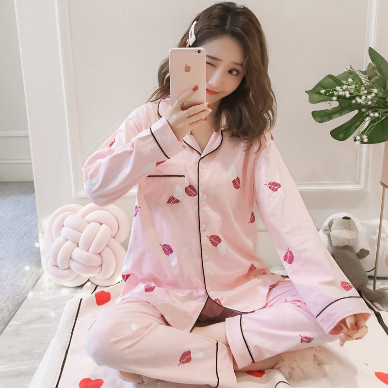 Confinement Clothing Summer Thin Cotton Pajamas For Postpartum Spring And Autumn Breastfeeding Pregnant Women
