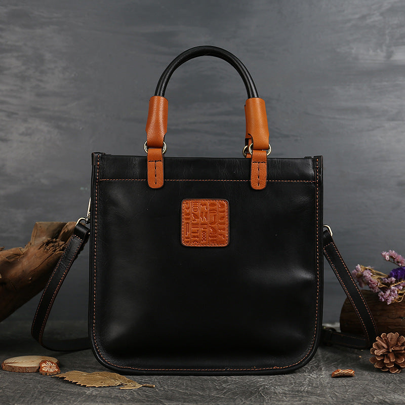 Leather shoulder bag
