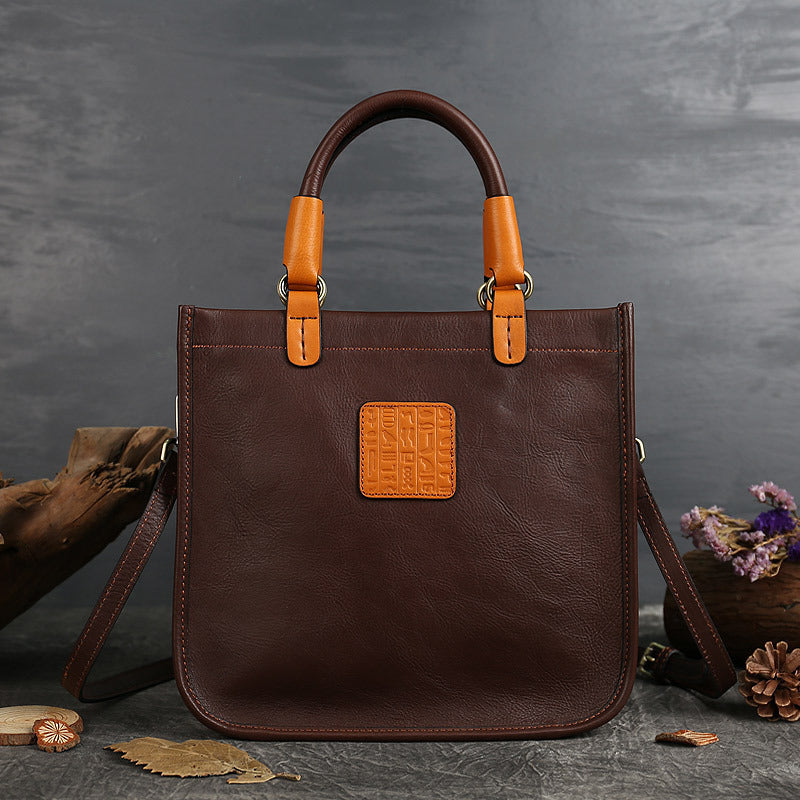 Leather shoulder bag