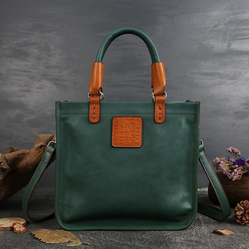 Leather shoulder bag