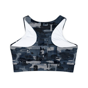 Fully Lined, Padded Sports Bra (AOP)