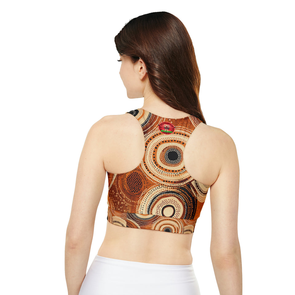 Fully Lined, Padded Sports Bra (AOP)