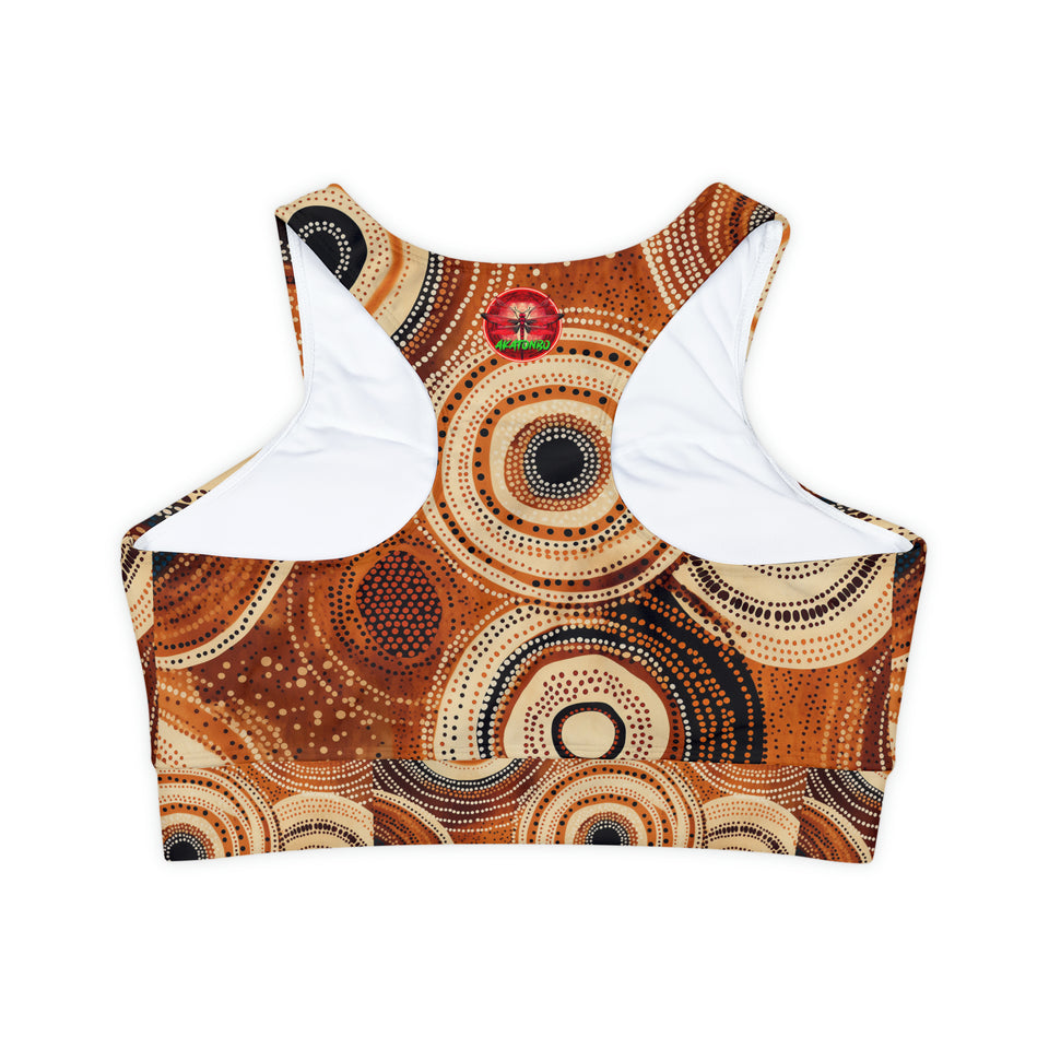 Fully Lined, Padded Sports Bra (AOP)