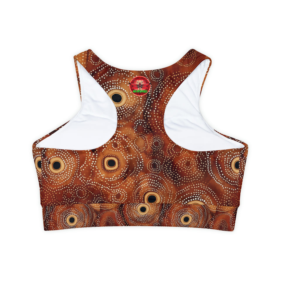 Fully Lined, Padded Sports Bra (AOP)