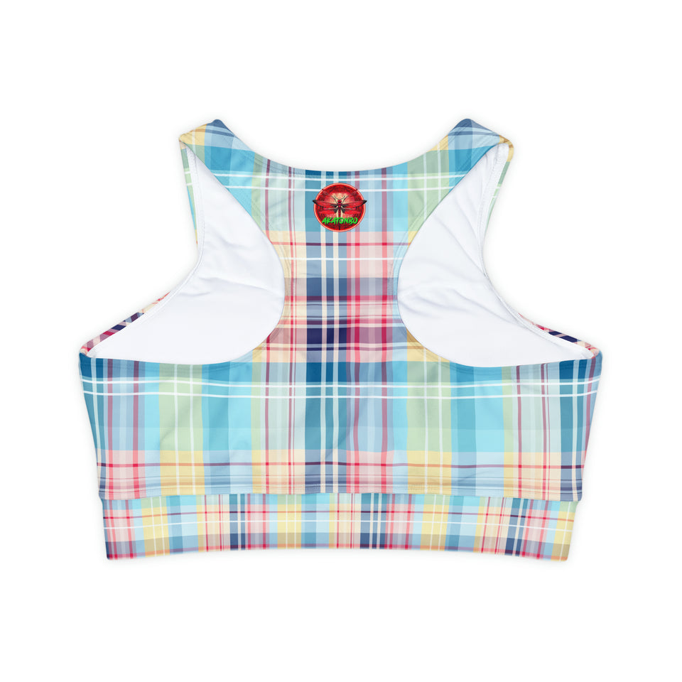 Fully Lined, Padded Sports Bra (AOP)