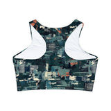 Fully Lined, Padded Sports Bra (AOP)