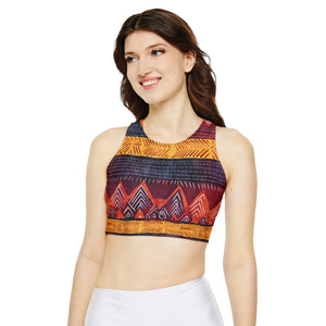 Fully Lined, Padded Sports Bra (AOP)