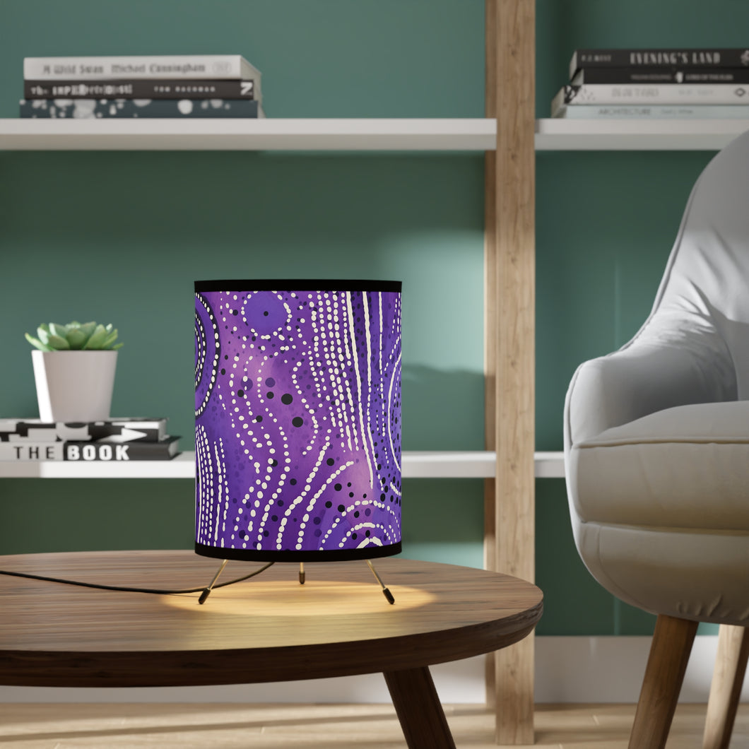 Tripod Lamp with High-Res Printed Shade, US\CA plug