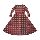 Women's Long Sleeve Dance Dress (AOP)