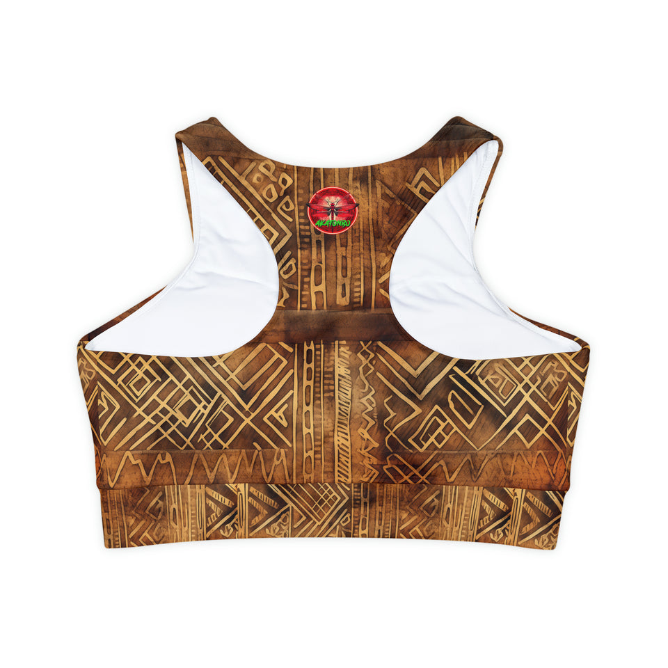 Fully Lined, Padded Sports Bra (AOP)