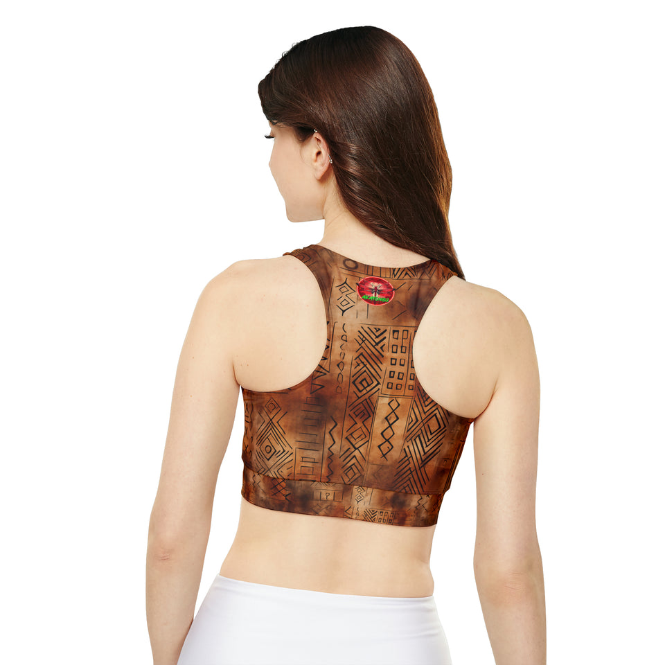 Fully Lined, Padded Sports Bra (AOP)