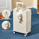 Women's Luggage Trolley Case Genuine Leather