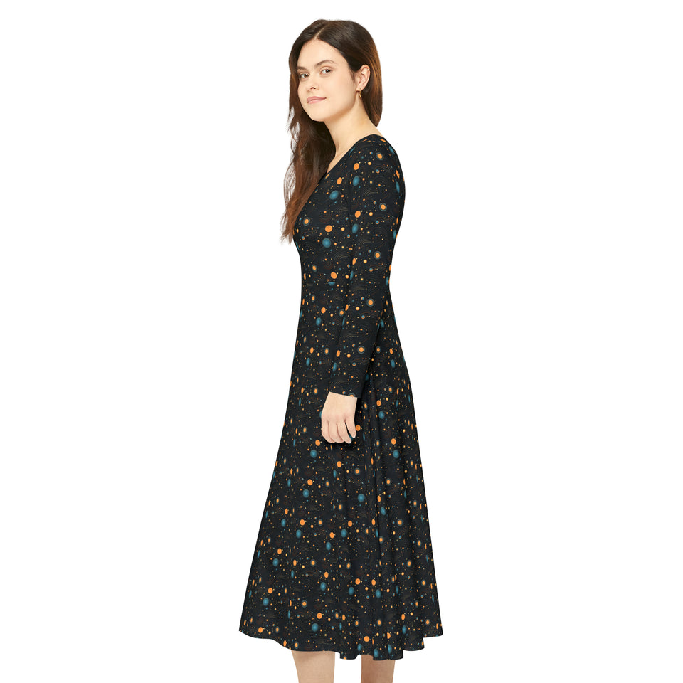 Women's Long Sleeve Dance Dress (AOP)