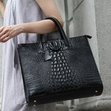 Crocodile ladies bags new fashion big shoulder bag leather bags wholesale