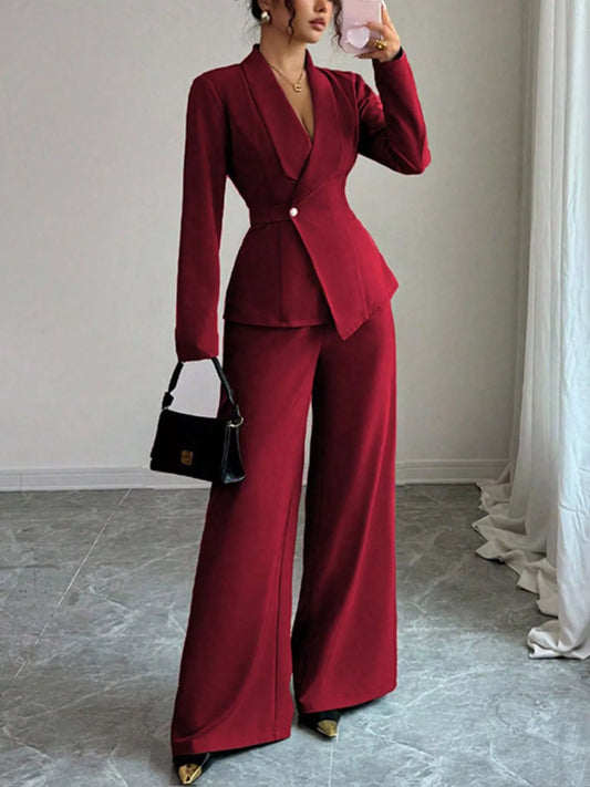 Shop One Button Blazer and Pants Set - Women's Fashion | Akatonbo