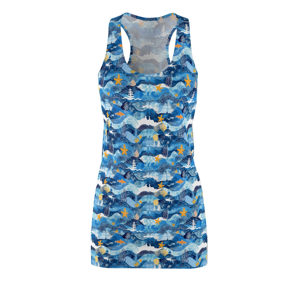 Women's Cut & Sew Racerback Dress (AOP)